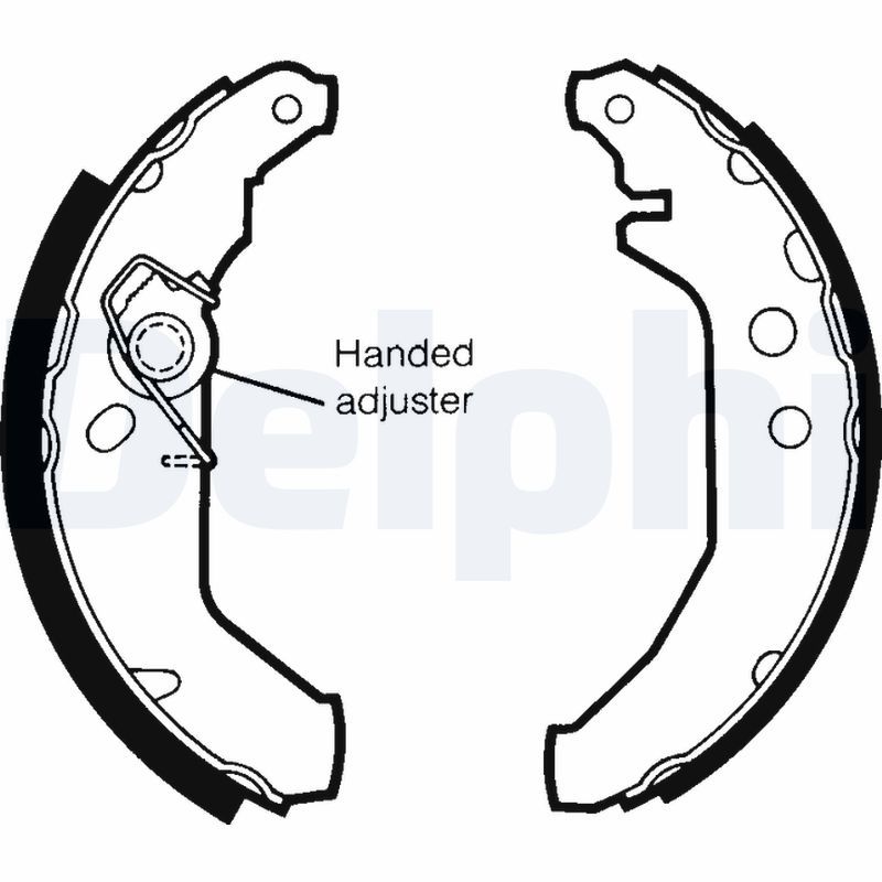 DELPHI LS1435 Brake shoe set
