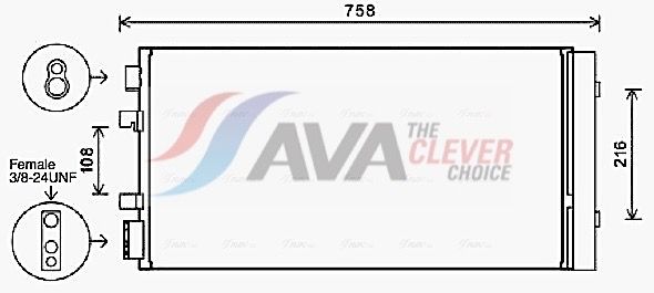 AVA CLEVER CHOICE RTA5483D Condenser, air conditioning