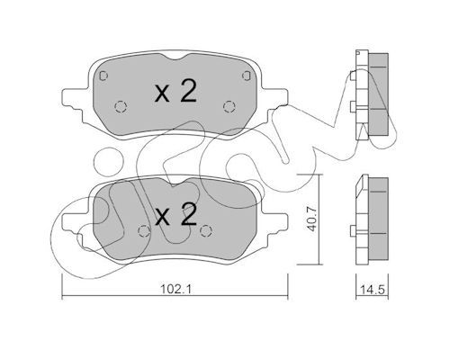 CIFAM 822-1248-0 Brake pad set, disc brake