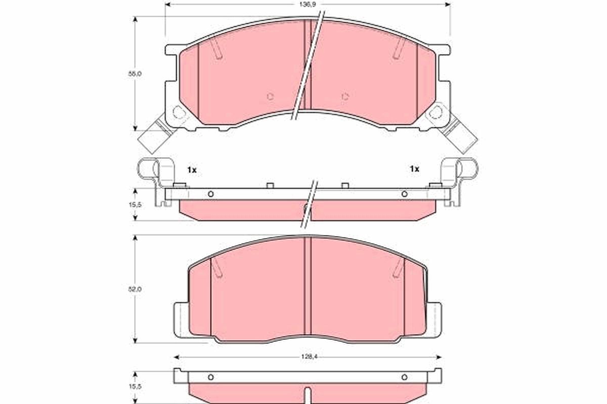 TRW GDB3086 Brake pad set, disc brake