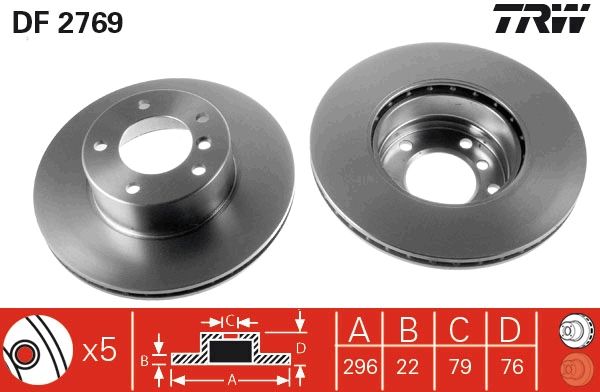 TRW DF2769 Brake disc