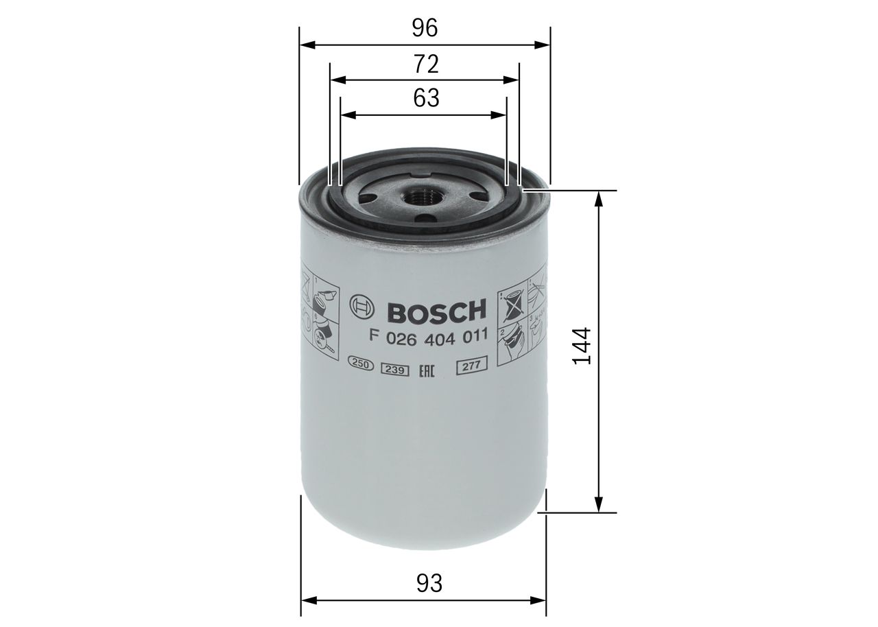 BOSCH F 026 404 011 Coolant filter
