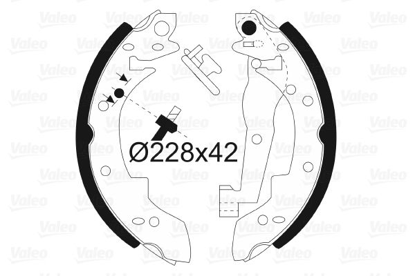 VALEO 562074 Brake shoe set