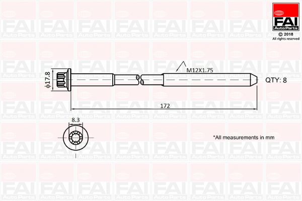 FAI AUTOPARTS B1060 Cylinder head bolt set