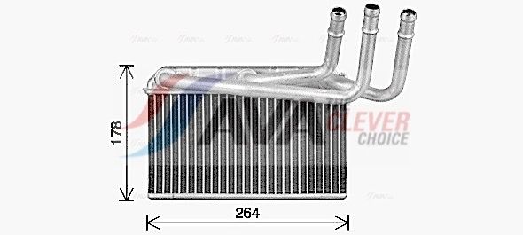 AVA CLEVER CHOICE BW6599 Heat exchanger, interior heating