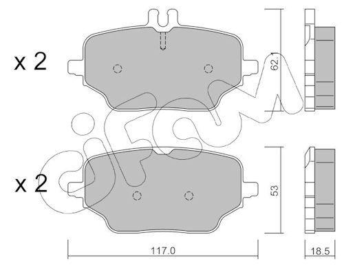 CIFAM 822-1273-0 Brake pad set, disc brake