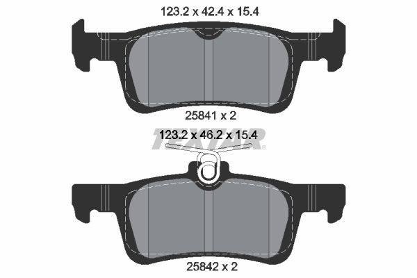 TEXTAR 2584101 Brake pad set, disc brake
