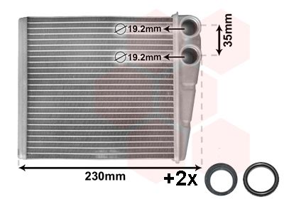 VAN WEZEL 58006229 Heat exchanger, interior heating