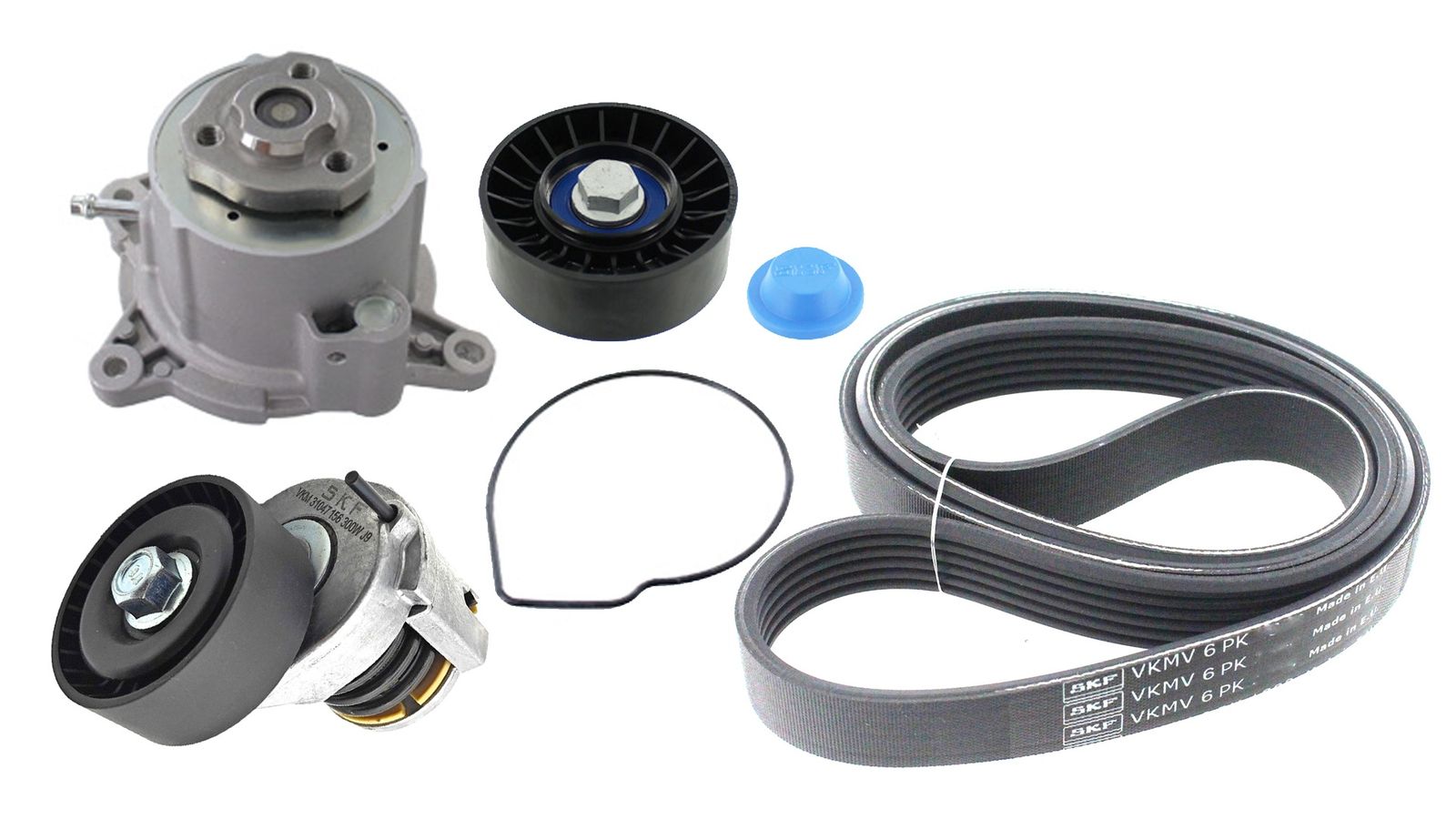 SKF VKMC 31154 Vandens siurblys + v formos rumbuotas diržas, komplektas