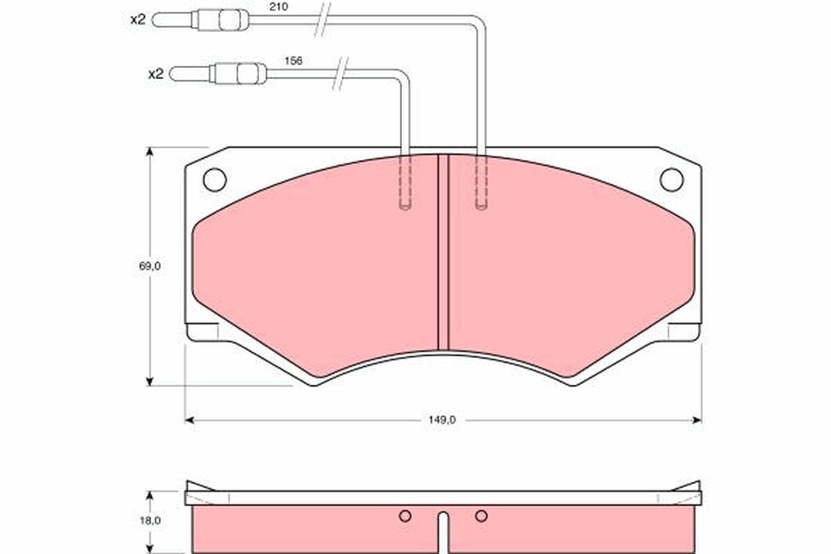TRW GDB389 Brake pad set, disc brake