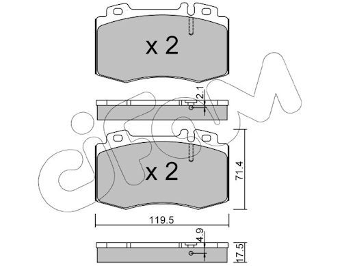 CIFAM 822-563-5 Brake pad set, disc brake