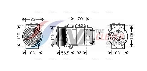 AVA CLEVER CHOICE FDAK394 Compressor, air conditioning
