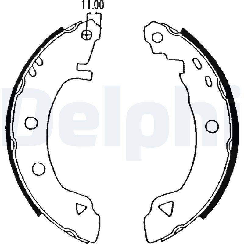 DELPHI LS1575 Brake shoe set