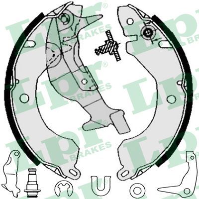 LPR 05221 Brake shoe set