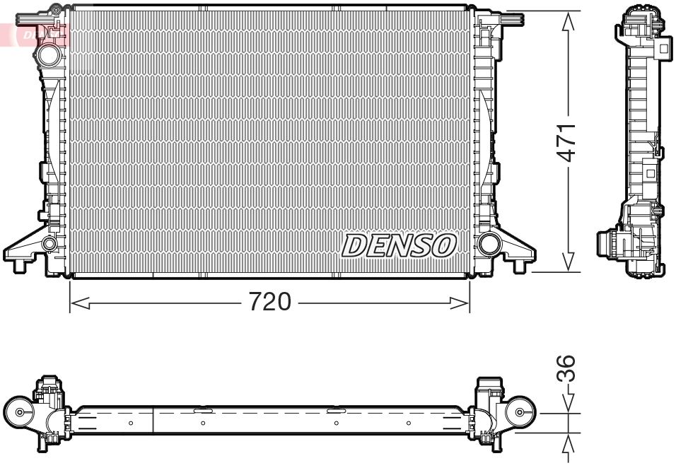 DENSO DRM02047 Radiator, engine cooling
