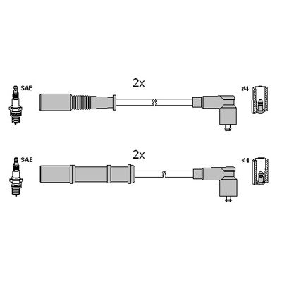 HÜCO 134972 Ignition cable kit
