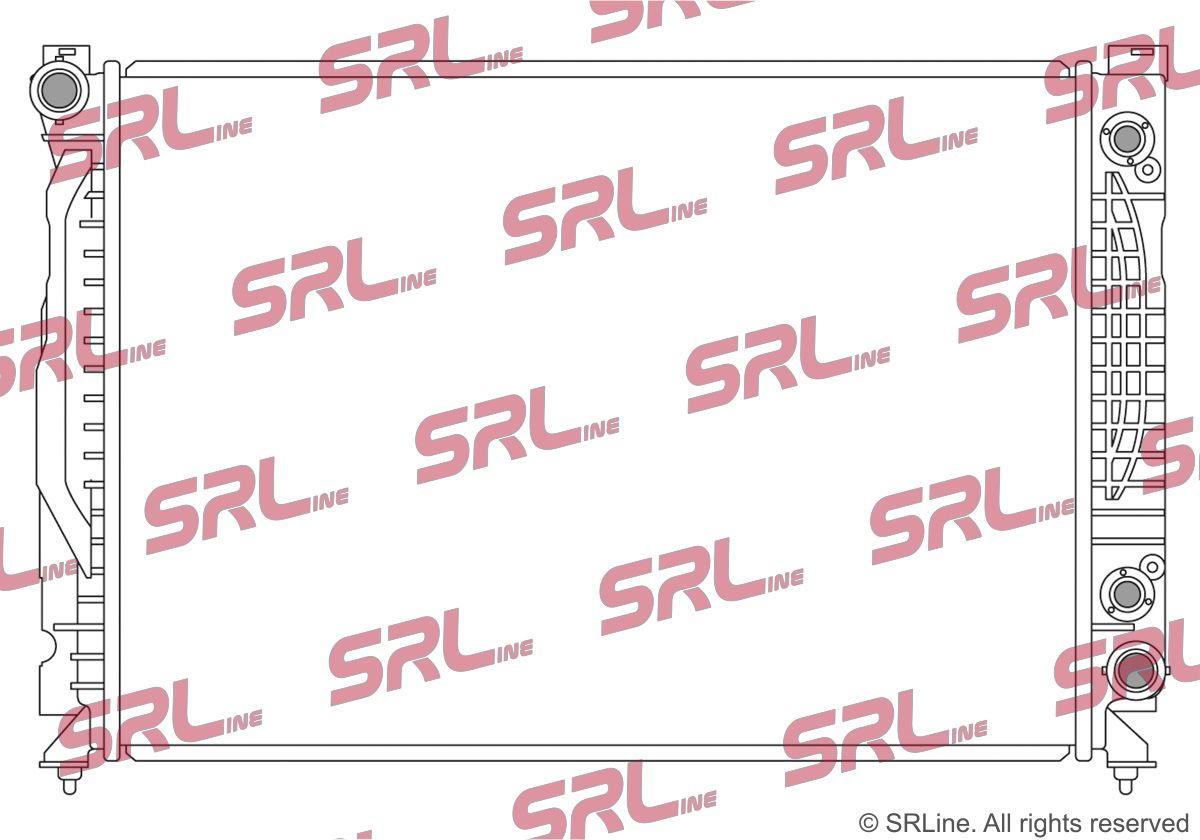 SRLINE 132708-4 Radiator, engine cooling