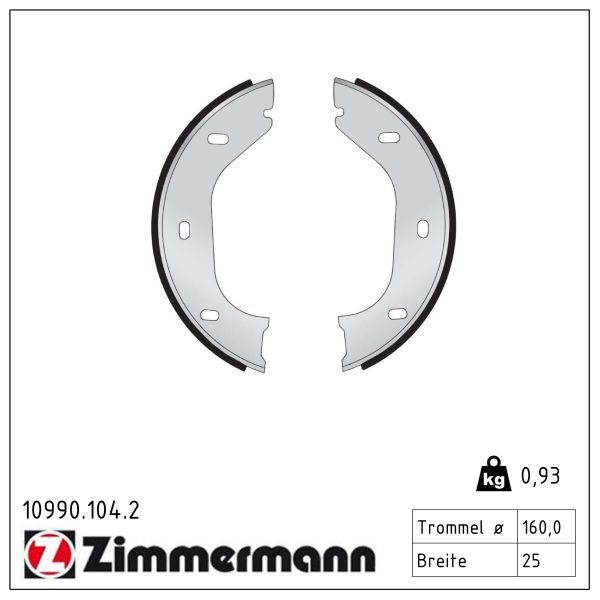 Brake Shoe Set, parking brake