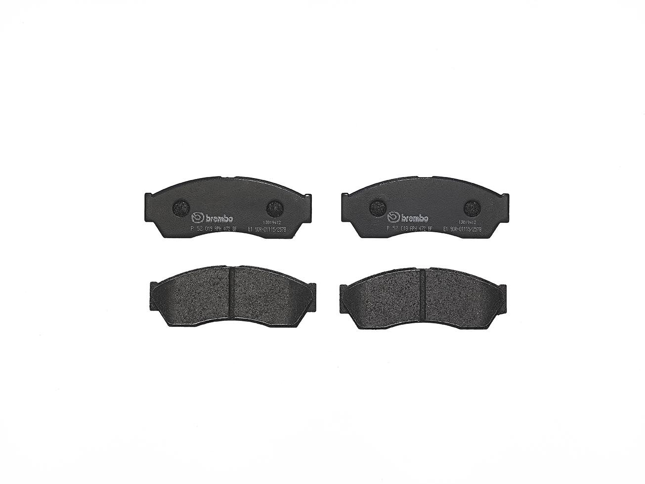 BREMBO P 52 019 Brake pad set, disc brake