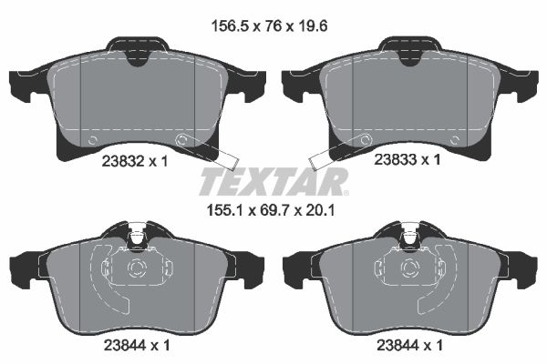 TEXTAR 2383201 Brake pad set, disc brake