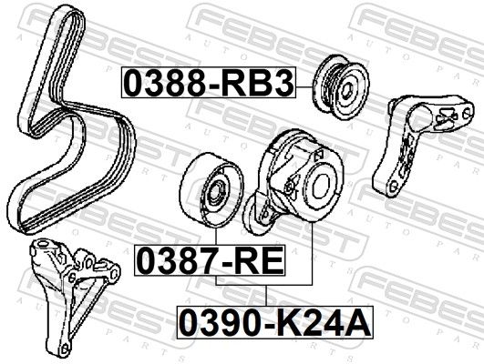 Belt Tensioner, V-ribbed belt-1