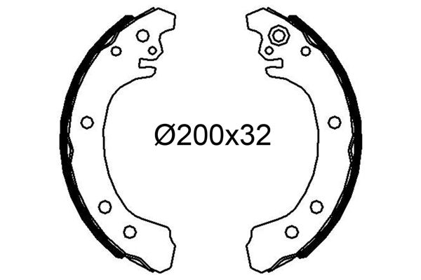 VALEO 564339 Brake shoe set