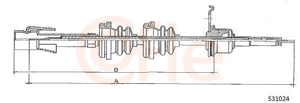 COFLE 92.S31024 Speedometer cable