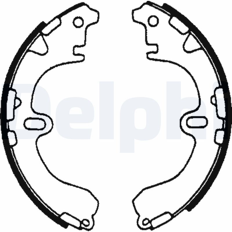 DELPHI LS1601 Brake shoe set