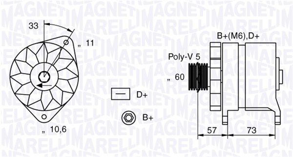 MAGNETI MARELLI 063321156010 Alternator