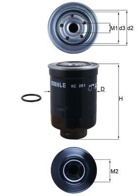 KNECHT KC 261D Fuel filter