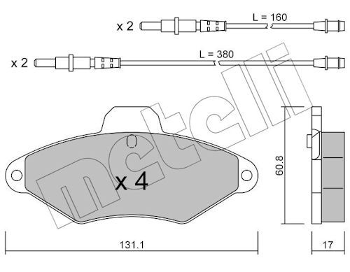METELLI 22-0144-0 Brake pad set, disc brake