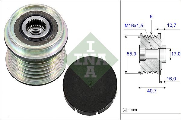 SCHAEFFLER INA 535 0028 10 Alternator freewheel clutch