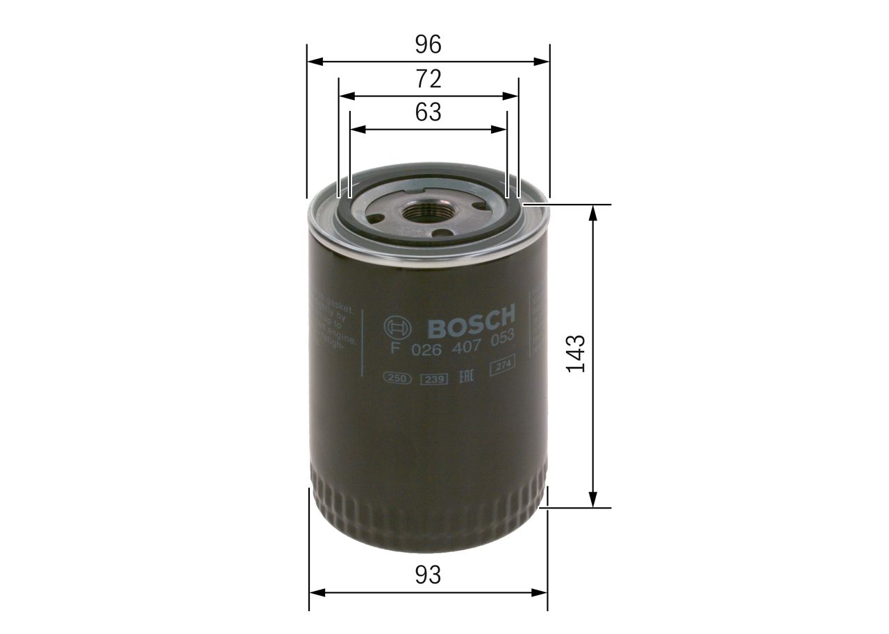 BOSCH F 026 407 053 Oil filter