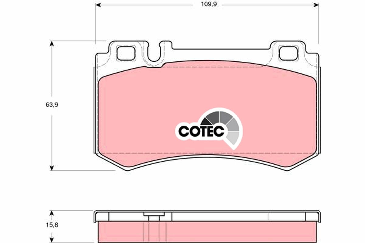 TRW GDB1544 Brake pad set, disc brake