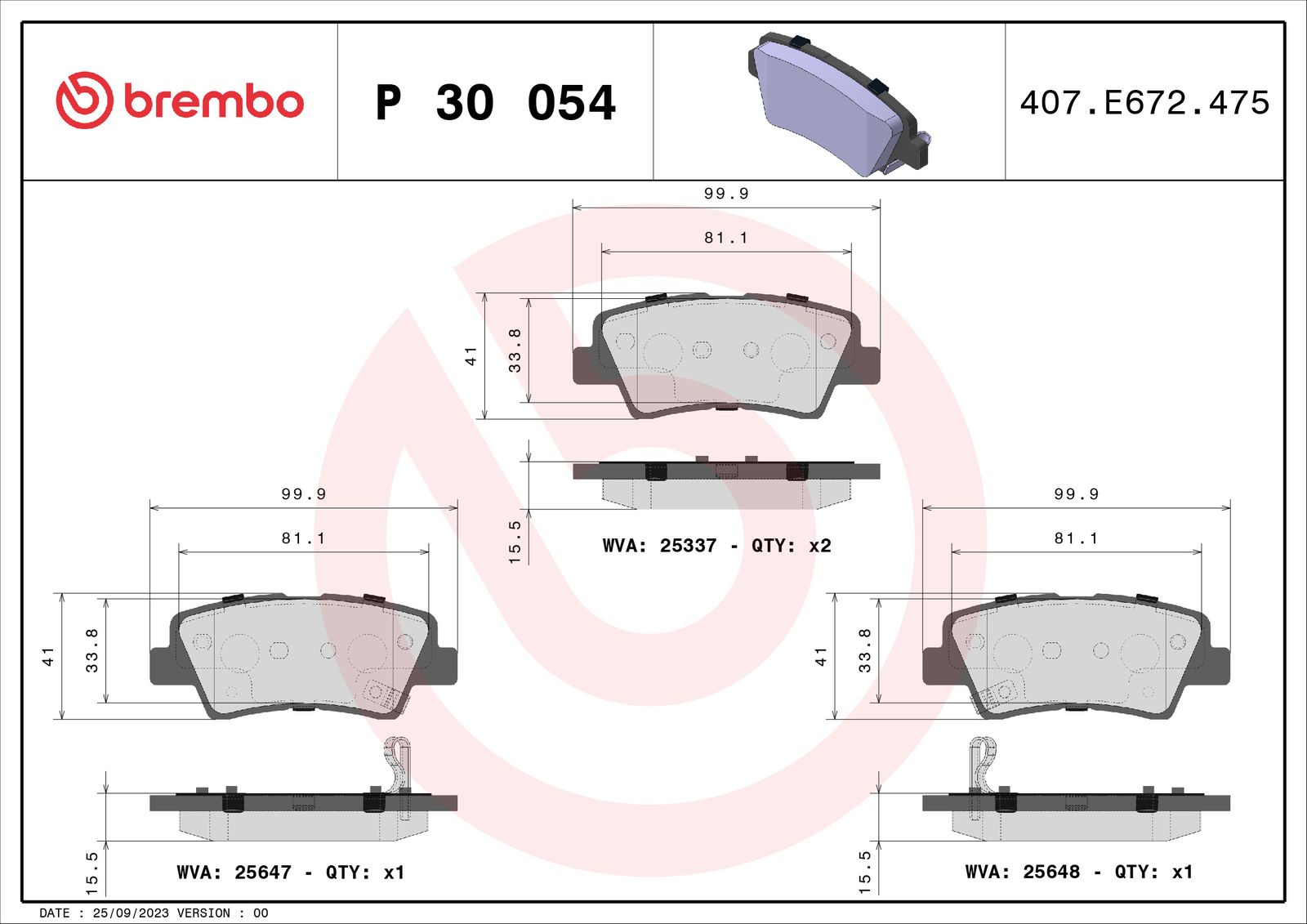 Brake Pad Set, disc brake-1