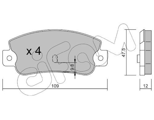 CIFAM 822-063-0 Brake pad set, disc brake