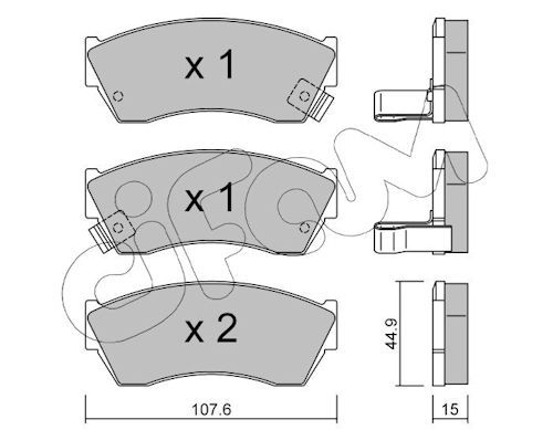 CIFAM 822-168-0 Brake pad set, disc brake