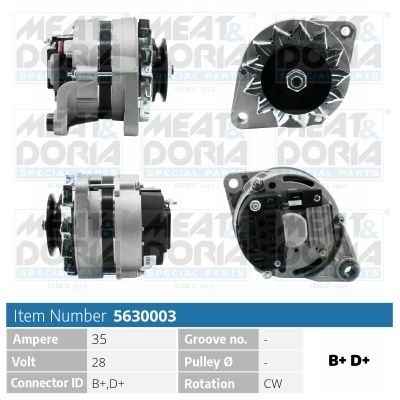 MEAT & DORIA 5630003 Alternator