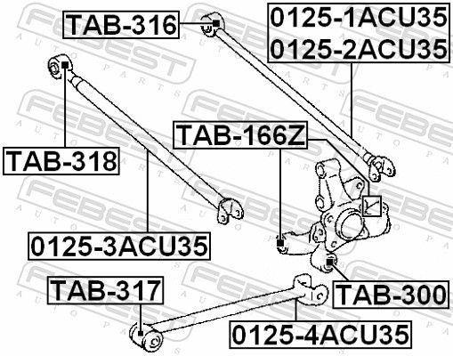 Mounting, control/trailing arm-1