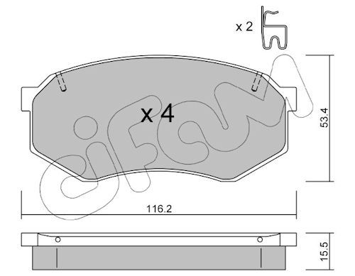 CIFAM 822-471-0 Brake pad set, disc brake