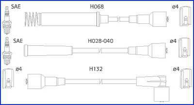 HÜCO 134214 Ignition cable kit