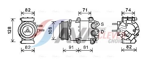 AVA CLEVER CHOICE FDAK498 Compressor, air conditioning