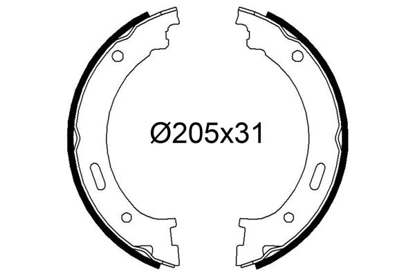 VALEO 564292 Brake shoe set