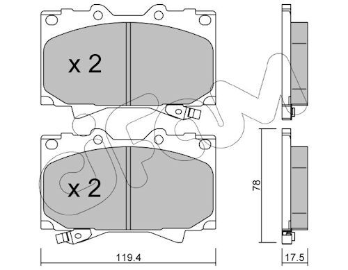 CIFAM 822-452-0 Brake pad set, disc brake