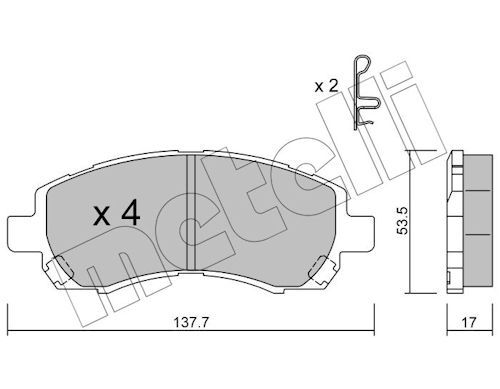 METELLI 22-0295-0 Brake pad set, disc brake