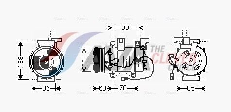 AVA CLEVER CHOICE HDK207 Compressor, air conditioning