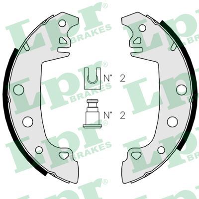 LPR 02850 Brake shoe set