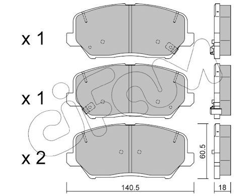 CIFAM 822-997-0 Brake pad set, disc brake