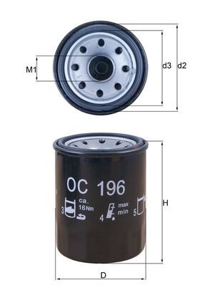 KNECHT OC 196 Oil filter