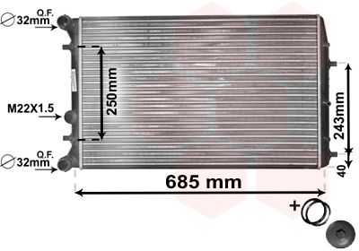 VAN WEZEL 76002010 Radiator, engine cooling